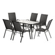 Gardeon 7 Piece Outdoor Bistro Dining Set Table and Chairs Black — Allure Home Collections