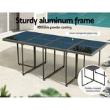 Gardeon 13 Piece Outdoor Wicker Dining Set 12 Seater Grey — Allure Home Collections