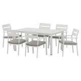 Gardeon 7 Piece Outdoor Aluminium Dining Set Table and Chairs White — Allure Home Collections