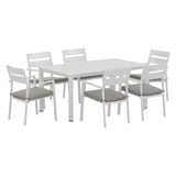 Gardeon 7 Piece Outdoor Aluminium Dining Set Table and Chairs White — Allure Home Collections