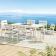 Gardeon 7 Piece Outdoor Aluminium Dining Set Table and Chairs White — Allure Home Collections