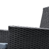 Gardeon 9 Piece Outdoor Wicker Lounge Dining Set Black — Allure Home Collections