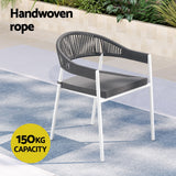 Gardeon 9 Piece Outdoor Steel Dining Set Table and Chairs White 8 Seater — Allure Home Collections