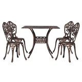 Redlynch 5 Piece Outdoor Dining Set, Bronze