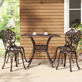 Redlynch 5 Piece Outdoor Dining Set, Bronze