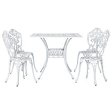 Redlynch 5 Piece Outdoor Dining Set, White