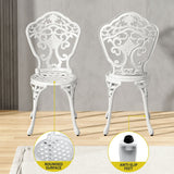 Redlynch 5 Piece Outdoor Dining Set, White