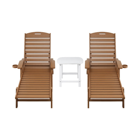 Moffat Beach 3 Piece Outdoor Lounge Set, Brown