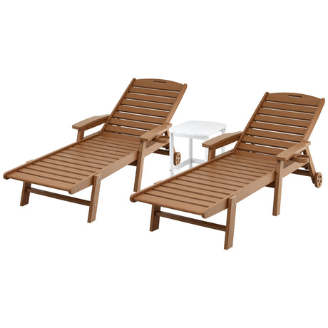 Moffat Beach 3 Piece Outdoor Lounge Set, Brown