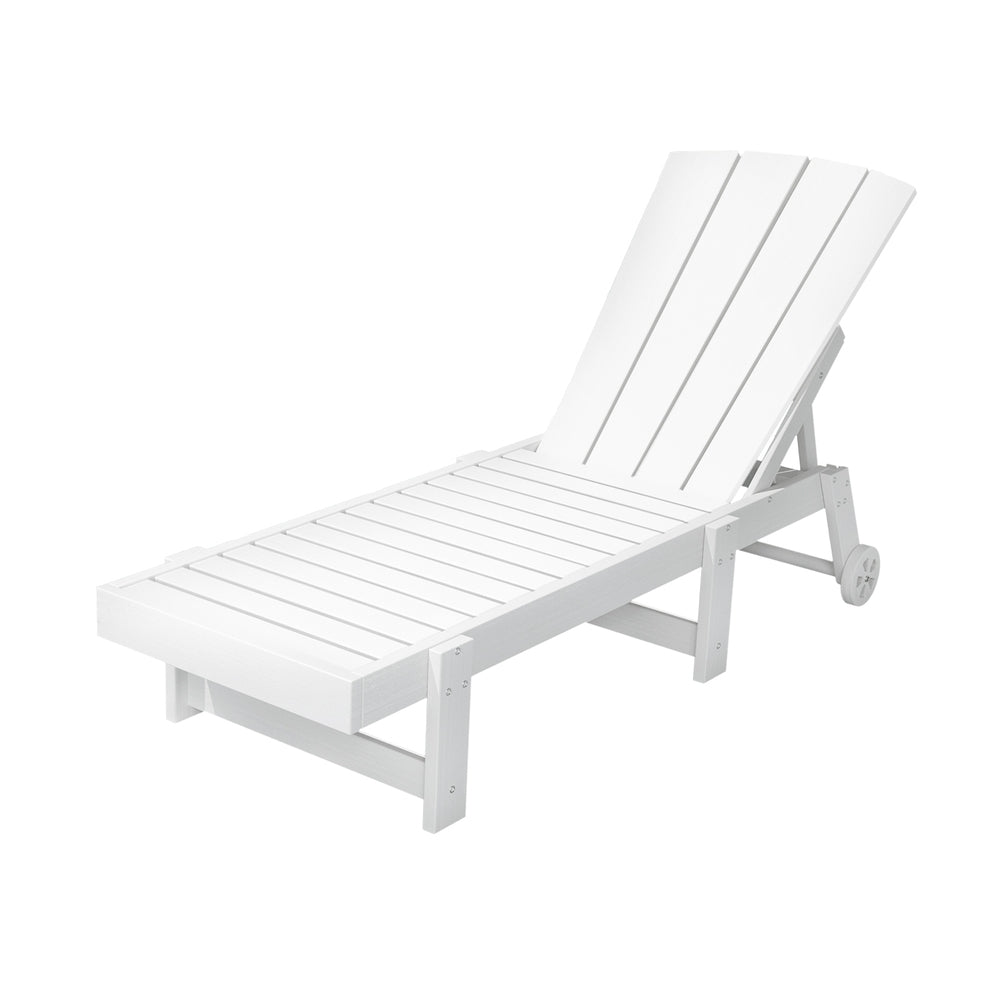 Long Beach Sun Lounger, White