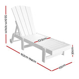 Long Beach Sun Lounger, White