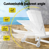 Long Beach Sun Lounger, White