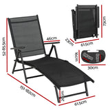 Buntine Sun Lounge, Black