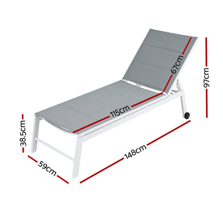 Ashmore Sun Lounge, White
