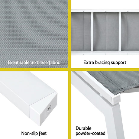 Ashmore Sun Lounge, White