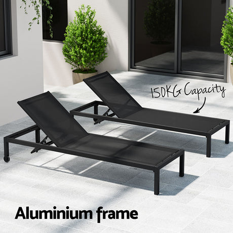 Parkwood Sun Lounge, Black