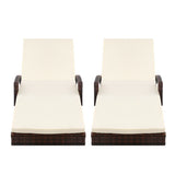 Gardeon Adjustable Wicker Sun Lounger