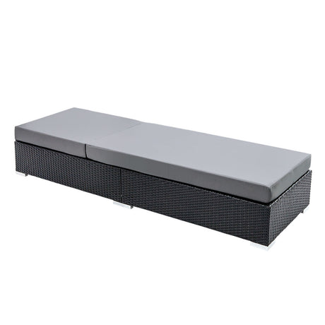 Bundaberg Sun Lounge, Black Wicker
