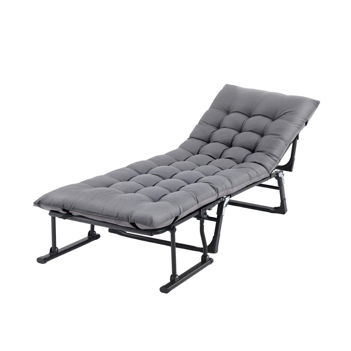 Bushland Beach Folding Sun Lounger, Grey