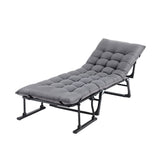 Bushland Beach Folding Sun Lounger, Grey