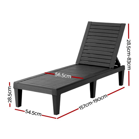 Emu Park Sun Lounge, Black