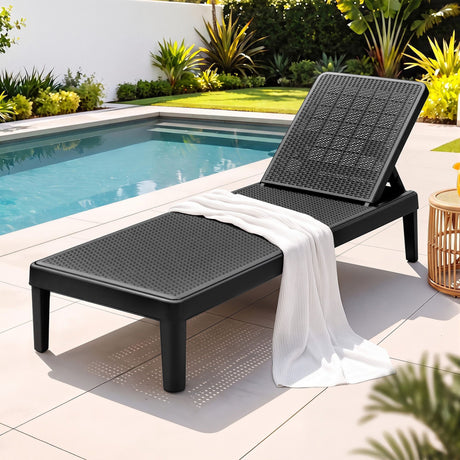 Bawley Point Sun Lounger, Black