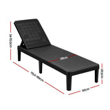 Bawley Point Sun Lounger, Black