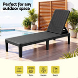 Bawley Point Sun Lounger, Black