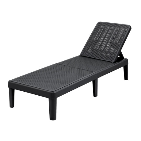 Bawley Point Sun Lounger, Black