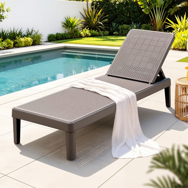 Bawley Point Sun Lounger, Brown