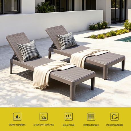 Bawley Point Sun Lounger, Brown