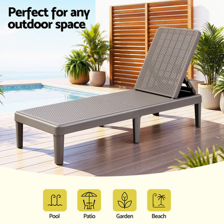 Bawley Point Sun Lounger, Brown