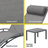 Hutt Sun Lounge, 3 piece, Grey