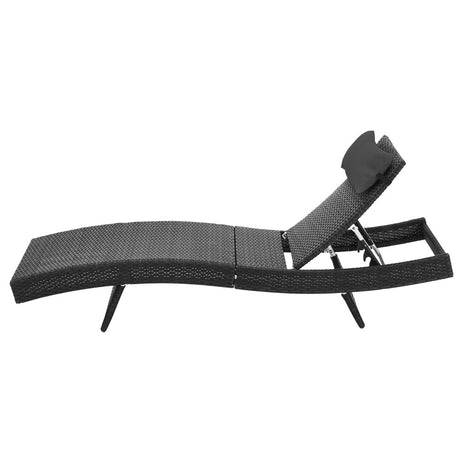 Agnes Water Sun Lounge, Black Wicker