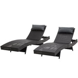 Ogilvie Sun Lounge, 2 piece, Black