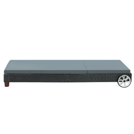 Gladstone Sun Lounge, Black Aluminium