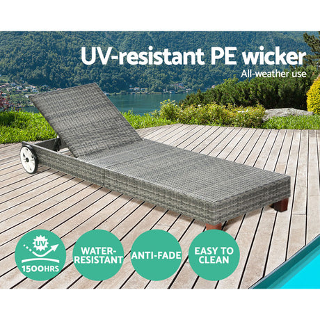 Gladstone Sun Lounge, Grey Aluminium