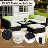Gardeon 10 Piece Outdoor Wicker Sofa Set with Cover 9 Seater — Allure Home Collections
