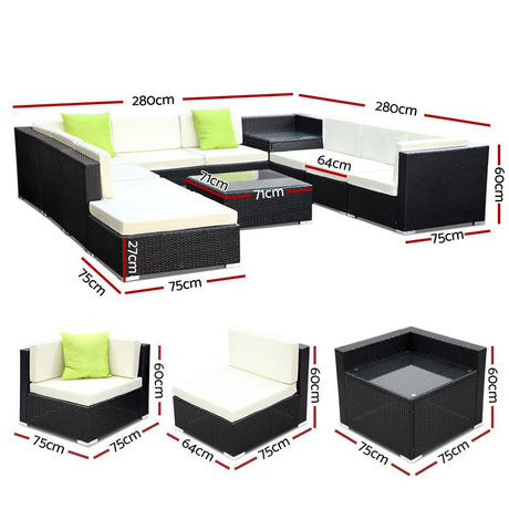 Curl Curl 11 Piece Outdoor Lounge Set, view 2