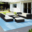 Gardeon 13 Piece Outdoor Wicker Sofa Set with Cover 11 Seater — Allure Home Collections
