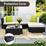 Gardeon 5 Piece Outdoor Wicker Sofa Set with Cover 4 Seater — Allure Home Collections