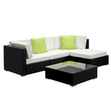 Gardeon 5 Piece Outdoor Wicker Sofa Set 4 Seater Lounge Setting — Allure Home Collections