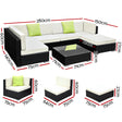 Dee Why 7 Piece Outdoor Lounge Set, view 2