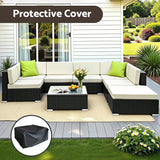 Gardeon 8 Piece Outdoor Wicker Sofa Set with Cover 7 Seater — Allure Home Collections