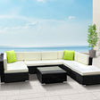 Gardeon 8 Piece Outdoor Wicker Sofa Set 7 Seater Lounge Setting — Allure Home Collections