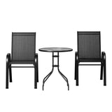 Nalbarra Bistro Set, 3 piece, Black