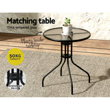 Wandina Bistro Set, 5 piece, Black