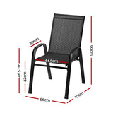 Gardeon 4 Piece Stackable Outdoor Dining Chairs White Grey or Black — Allure Home Collections