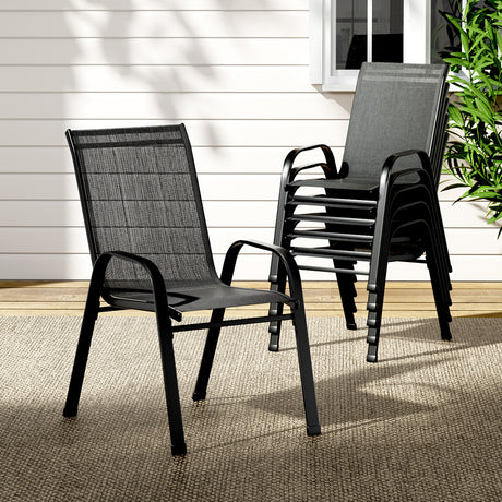 Gardeon Stackable Outdoor Dining Chairs Set