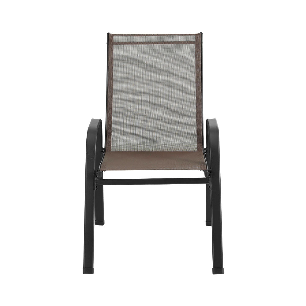 Durras Stackable Dining Chair, Brown 6pcs